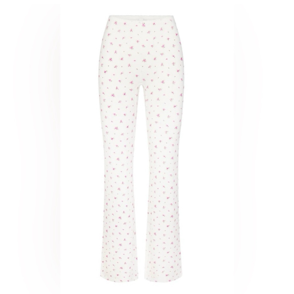 SKIMS SOFT LOUNGE LACE PANT | NEON ORCHID ROSE PRINT | NWT. XS.